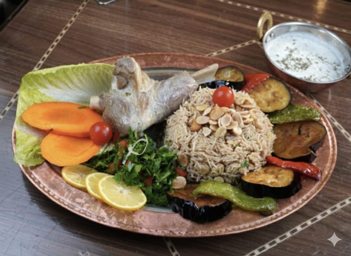 117- Mansaf Maqluba mit Fleisch (LAM)