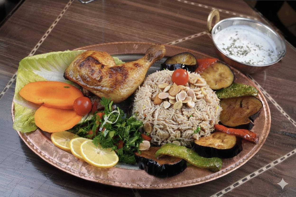 118- Mansaf Maqluba mit Hähnchen